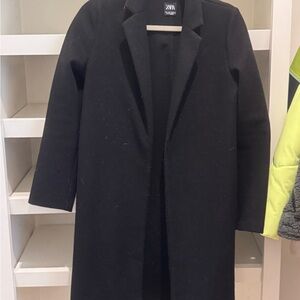 Zara Women's Elegant Black Blazer Coat